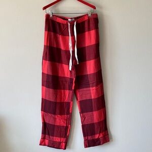 GAP Red and Burgundy Plaid Lounge Pants